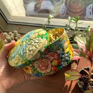 5$ ADD ON⭐️Vintage metal box pastel flowers